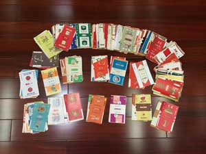 梁魏源珍藏的部门烟标